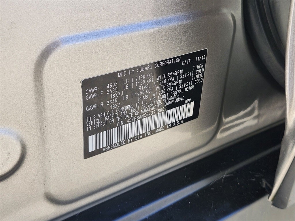 2019 Subaru Outback 2.5i Limited