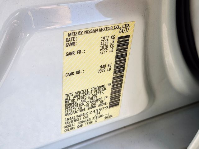 2017 Nissan Altima 2.5 SL