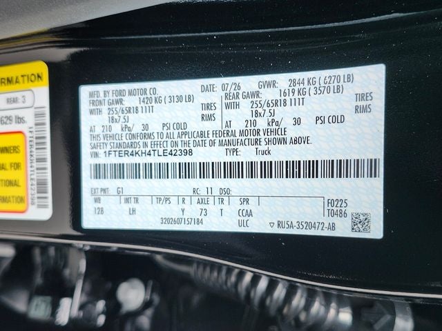 2026 Ford Ranger Lariat