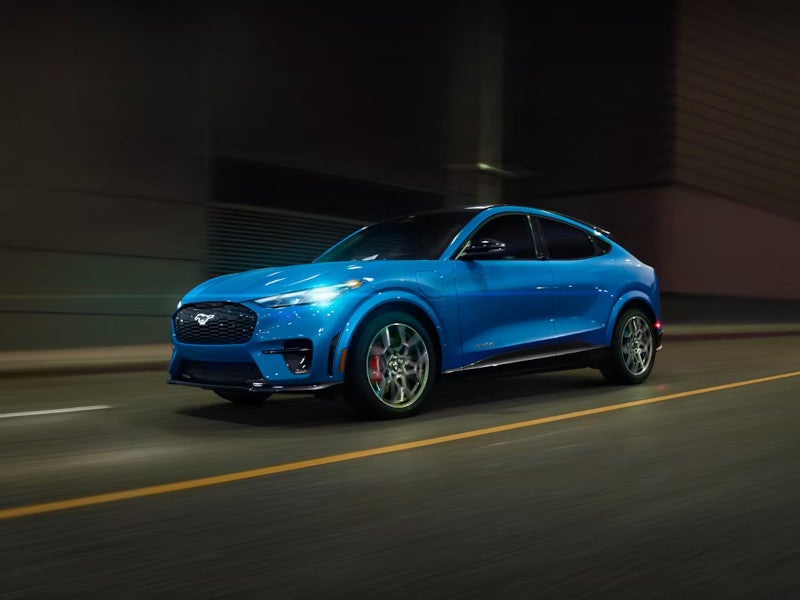 Blue Ford Mustabng Mach-e